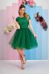 - StarShinerS green cloche dress from tulle with sequin embellished details laced 5 - StarShinerS.com