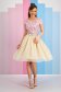 - StarShinerS short cut powder pink cloche dress from tulle accessorized with tied waistband 4 - StarShinerS.com