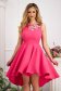 - StarShinerS pink occasional asymmetrical short cut sleeveless cloche dress from satin 4 - StarShinerS.com