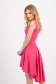 Rochie din stofa roz scurta asimetrica in clos cu flori in relief - StarShinerS 4 - StarShinerS.ro