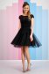 - StarShinerS black dress from tulle short cut cloche v back neckline 4 - StarShinerS.com
