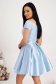 Rochie din tafta albastru-deschis scurta in clos cu aplicatii cu perle - StarShinerS 2 - StarShinerS.ro