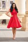 - StarShinerS red dress lycra with glitter details cloche with elastic waist 1 - StarShinerS.com