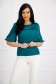 Green women`s blouse from satin loose fit with cuffs with decorative buttons - StarShinerS 2 - StarShinerS.com