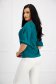 Green women`s blouse from satin loose fit with cuffs with decorative buttons - StarShinerS 3 - StarShinerS.com