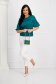 Green women`s blouse from satin loose fit with cuffs with decorative buttons - StarShinerS 6 - StarShinerS.com