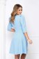 Blue dress slightly elastic fabric short cut cloche high shoulders - StarShinerS 3 - StarShinerS.com