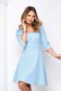 Blue dress slightly elastic fabric short cut cloche high shoulders - StarShinerS 1 - StarShinerS.com
