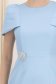 Rochie din stofa usor elastica albastra tip creion crapata pe picior - StarShinerS 6 - StarShinerS.ro