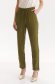 Pantaloni din material subtire verde conici cu elastic in talie si buzunare laterale - Top Secret 1 - StarShinerS.ro