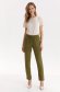 Pantaloni din material subtire verde conici cu elastic in talie si buzunare laterale - Top Secret 2 - StarShinerS.ro
