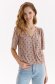 Women`s blouse loose fit thin fabric wrap over front with elastic waist 2 - StarShinerS.com