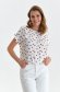 White women`s blouse light material loose fit dots print 1 - StarShinerS.com