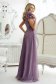 Purple dress long cloche organza shoulder detail 2 - StarShinerS.com