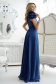 Blue dress long cloche organza shoulder detail 2 - StarShinerS.com