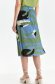Green skirt midi cloche with elastic waist pleated from veil fabric 3 - StarShinerS.com