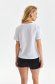 White t-shirt cotton loose fit with rounded cleavage 3 - StarShinerS.com