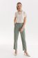 Pantaloni din material subtire verzi lungi cu talie normala si buzunare laterale - Top Secret 2 - StarShinerS.ro
