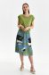 Green women`s blouse thin fabric loose fit with elastic waist 2 - StarShinerS.com
