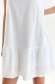 White dress cotton short cut loose fit with ruffles at the buttom of the dress 4 - StarShinerS.com