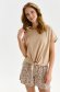Nude women`s blouse cotton loose fit with rounded cleavage 1 - StarShinerS.com