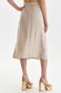 Beige skirt thin fabric cloche lateral pockets with decorative buttons 3 - StarShinerS.com