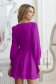Rochie din voal mov scurta in clos cu maneci bufante - Artista 2 - StarShinerS.ro