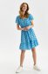 Blue dress thin fabric short cut cloche with elastic waist 2 - StarShinerS.com