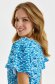 Blue dress thin fabric short cut cloche with elastic waist 4 - StarShinerS.com