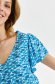 Blue dress thin fabric short cut cloche with elastic waist 5 - StarShinerS.com