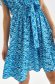 Blue dress thin fabric short cut cloche with elastic waist 6 - StarShinerS.com