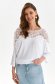 White women`s blouse thin fabric loose fit knitted lace 2 - StarShinerS.com
