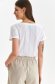 White t-shirt thin fabric loose fit with v-neckline 3 - StarShinerS.com