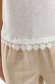 White t-shirt cotton loose fit with lace details 5 - StarShinerS.com