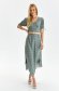 Green dress thin fabric cloche with puffed sleeves short sleeves 4 - StarShinerS.com
