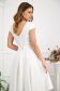 White midi dress made of slightly elastic fabric with digital floral print - StarShinerS 3 - StarShinerS.com