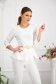 - StarShinerS ivory women`s blouse elastic cloth tented with frilled waist detachable cord embroidered 1 - StarShinerS.com