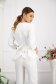- StarShinerS ivory women`s blouse elastic cloth tented with frilled waist detachable cord embroidered 2 - StarShinerS.com