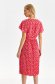 Pink dress thin fabric pleated midi cloche with elastic waist 3 - StarShinerS.com