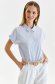 Lightblue women`s shirt cotton tented short sleeves 1 - StarShinerS.com