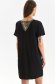 Black dress thin fabric short cut straight with v-neckline 3 - StarShinerS.com