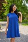 - StarShinerS blue dress crepe short cut loose fit v back neckline 1 - StarShinerS.com