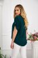 Darkgreen women`s blouse loose fit from veil fabric wrinkled texture 2 - StarShinerS.com