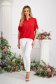 Bluza dama din voal aspect creponat rosie cu croi larg - Lady Pandora 4 - StarShinerS.ro
