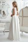 White dress taffeta long laced cloche slit 2 - StarShinerS.com