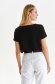 Tricou din bumbac negru cu croi larg si decolteu rotunjit - Top Secret 3 - StarShinerS.ro