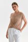 Nude t-shirt thin fabric loose fit with v-neckline 1 - StarShinerS.com