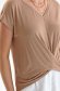 Nude t-shirt thin fabric loose fit with v-neckline 5 - StarShinerS.com