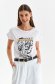 White t-shirt cotton loose fit abstract 2 - StarShinerS.com