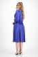 Rochie din material subtire satinat albastra midi in clos cu aplicatii cu perle pe cordon - StarShinerS 4 - StarShinerS.ro